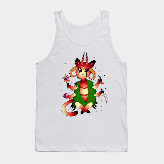 Baphomet demonic cat Tank Top by Agras